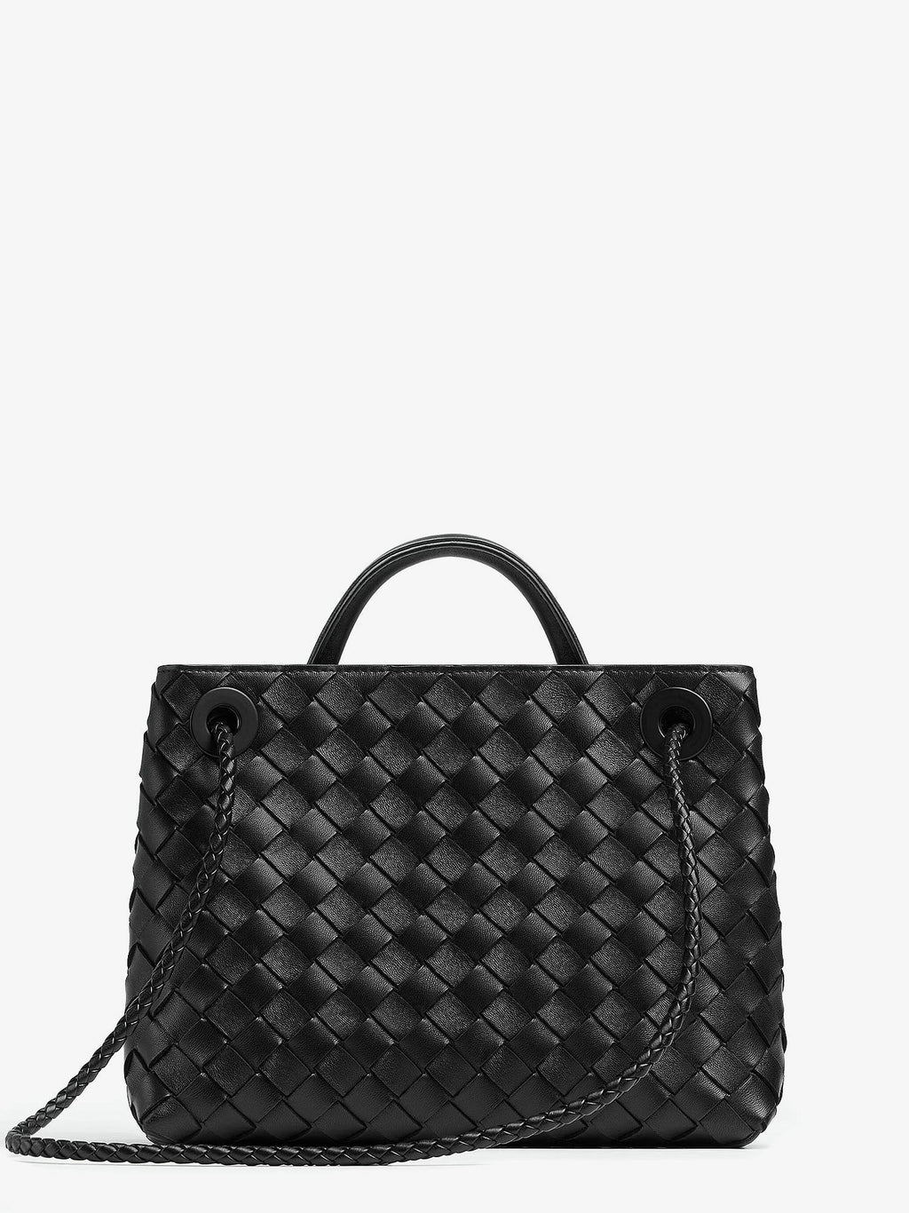 Bottega Veneta Andiamo Kleine Schultertasche aus Leder mit Intrecciato-Muster