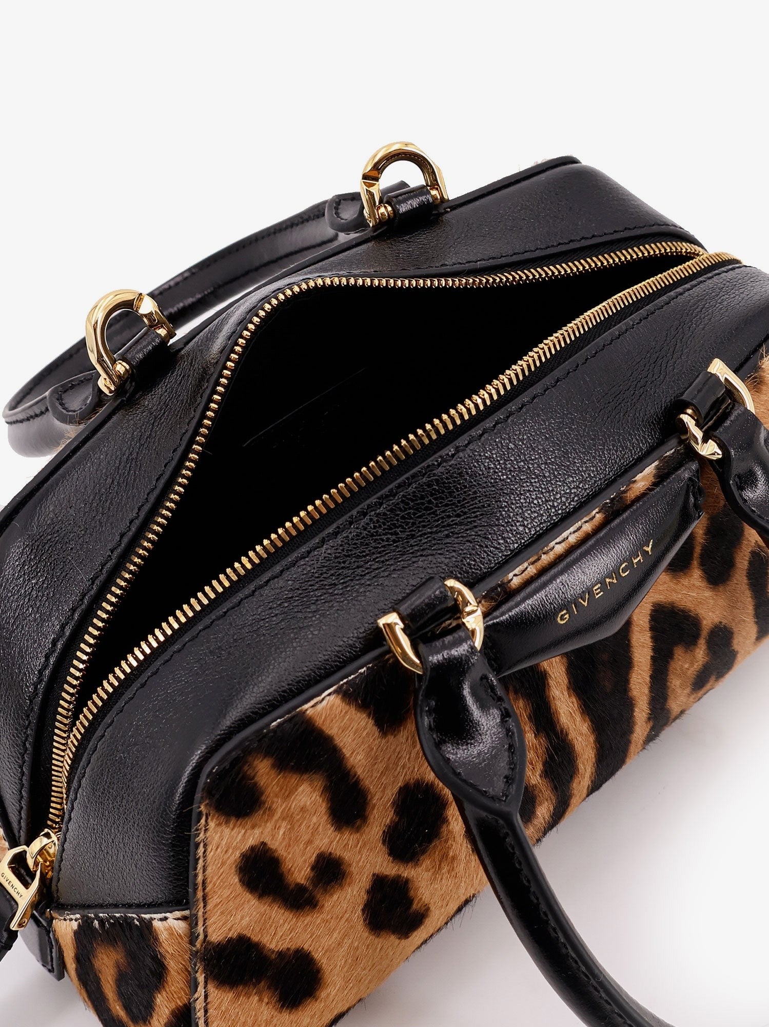 Givenchy Antigona East West Mini pony skin shoulder bag with animal print
