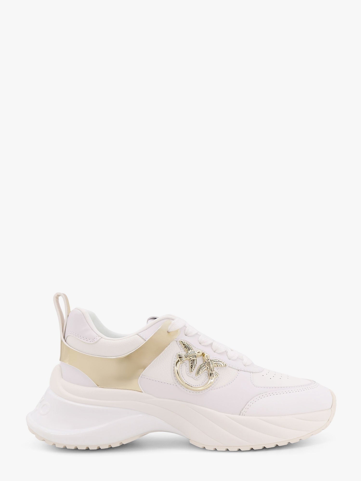 Pinko Ariel 02 Ledersneaker mit seitlichem Love Birds Logo