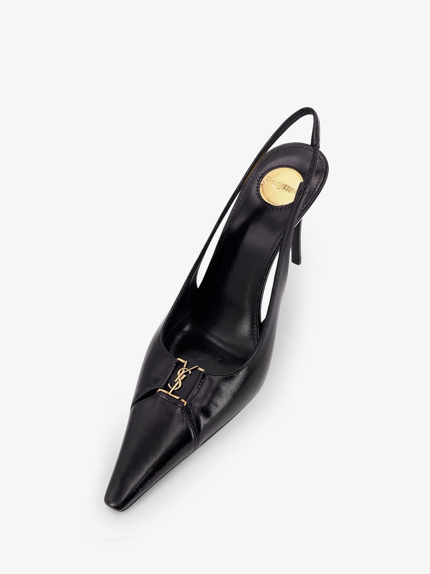 Saint Laurent Babylone 90 Pum leather slingback pumps