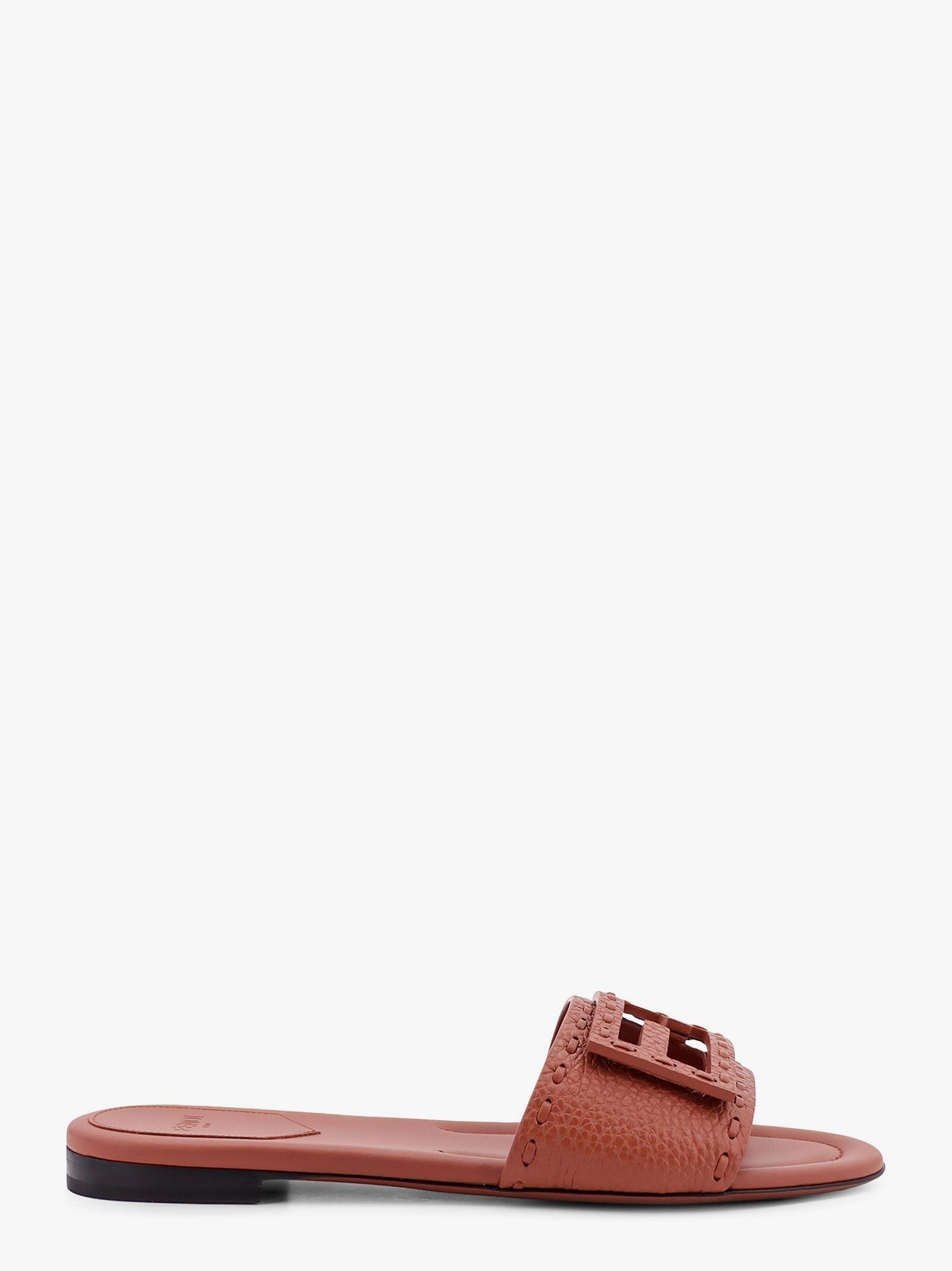 Fendi Baguette leather slides