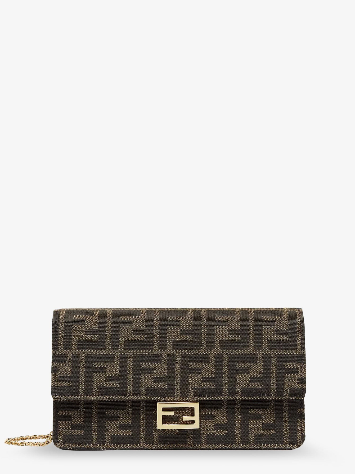 Fendi Baguette Wallet on Chain FF jacquard fabric shoulder bag