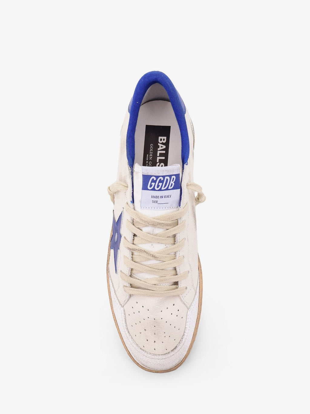 Golden Goose Deluxe Brand Ball Star low-top leather sneakers with used effect