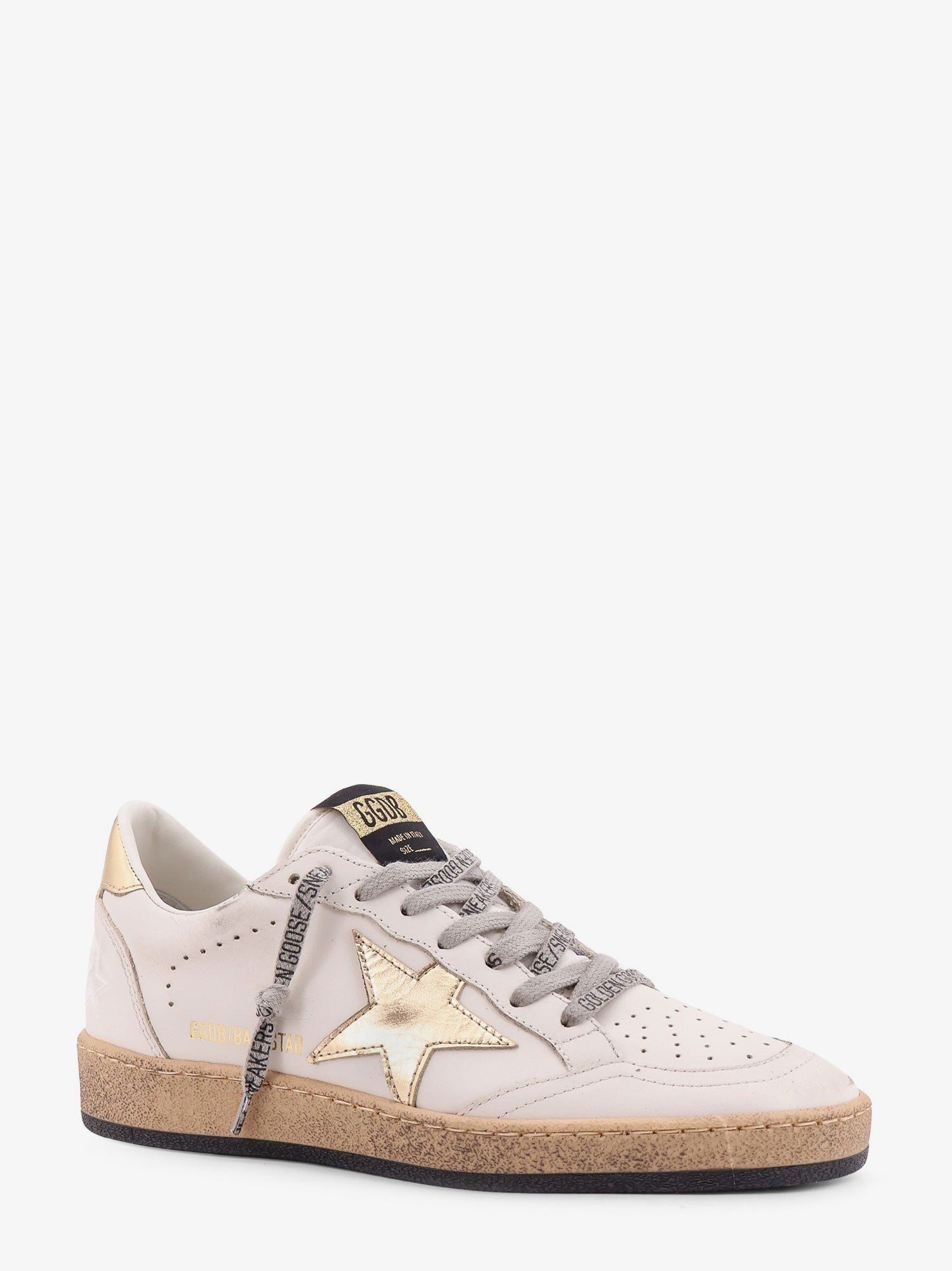 Golden Goose Deluxe Brand Ball Star low-top leather sneakers with used effect