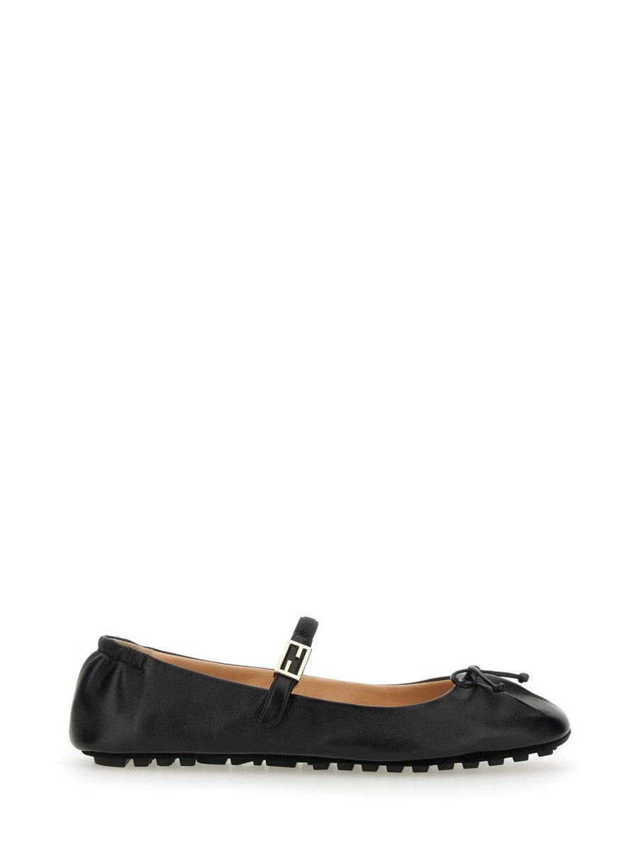 Fendi BALERINKI Z WZOREM FF BAGUETTE
