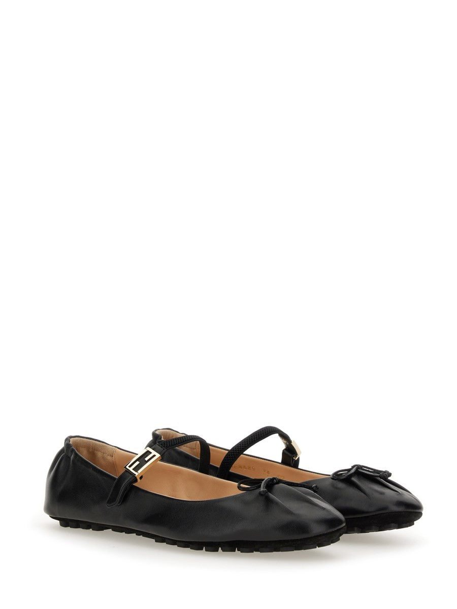 Fendi BALERINKI Z WZOREM FF BAGUETTE