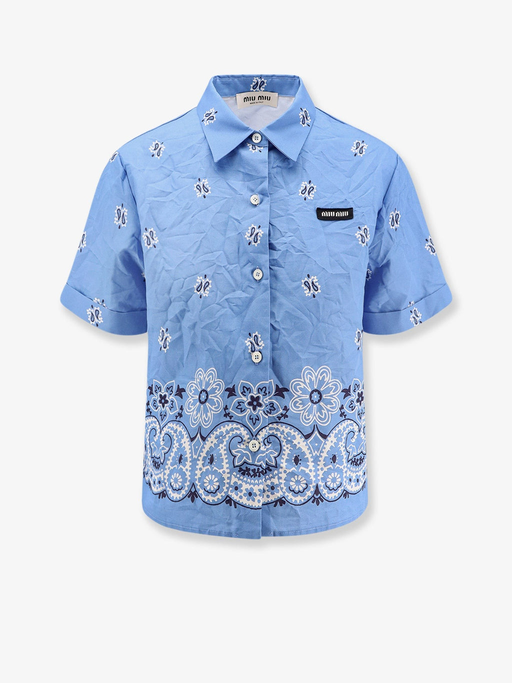 Miu Miu Bandana cotton and linen shirt