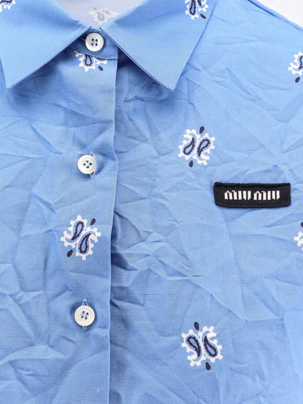 Miu Miu Bandana cotton and linen shirt