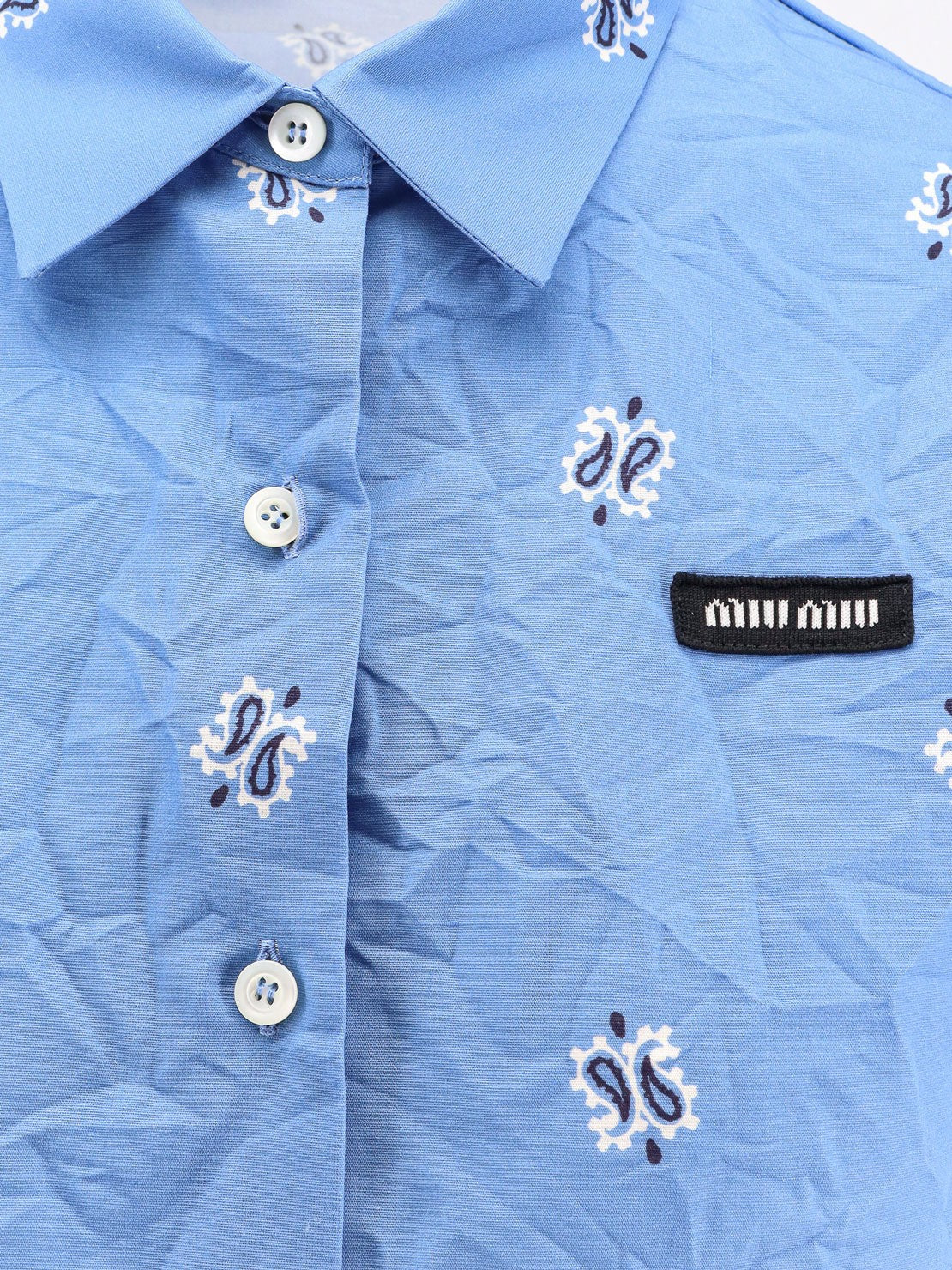 Miu Miu Bandana cotton and linen shirt