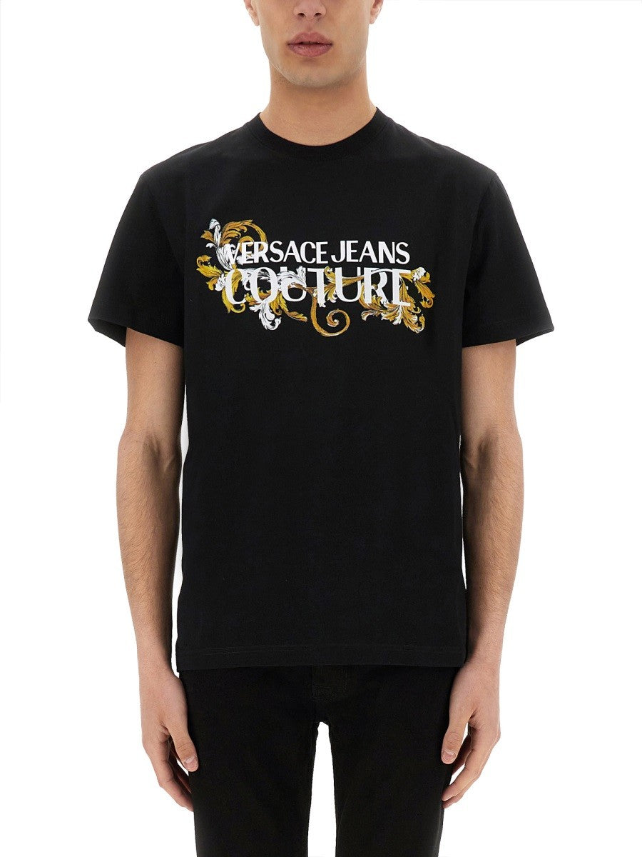 Versace Jeans Couture BAROQUE OUTLINE LOGO T-SHIRT