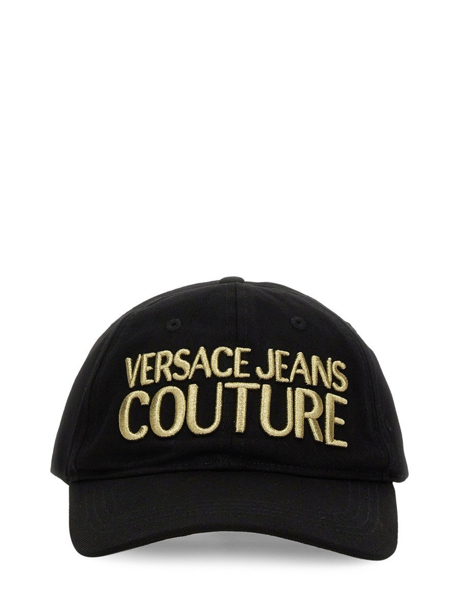 Versace Jeans Couture BASEBALLOVÁ ČEPICE S VYŠÍVANÝM LOGEM