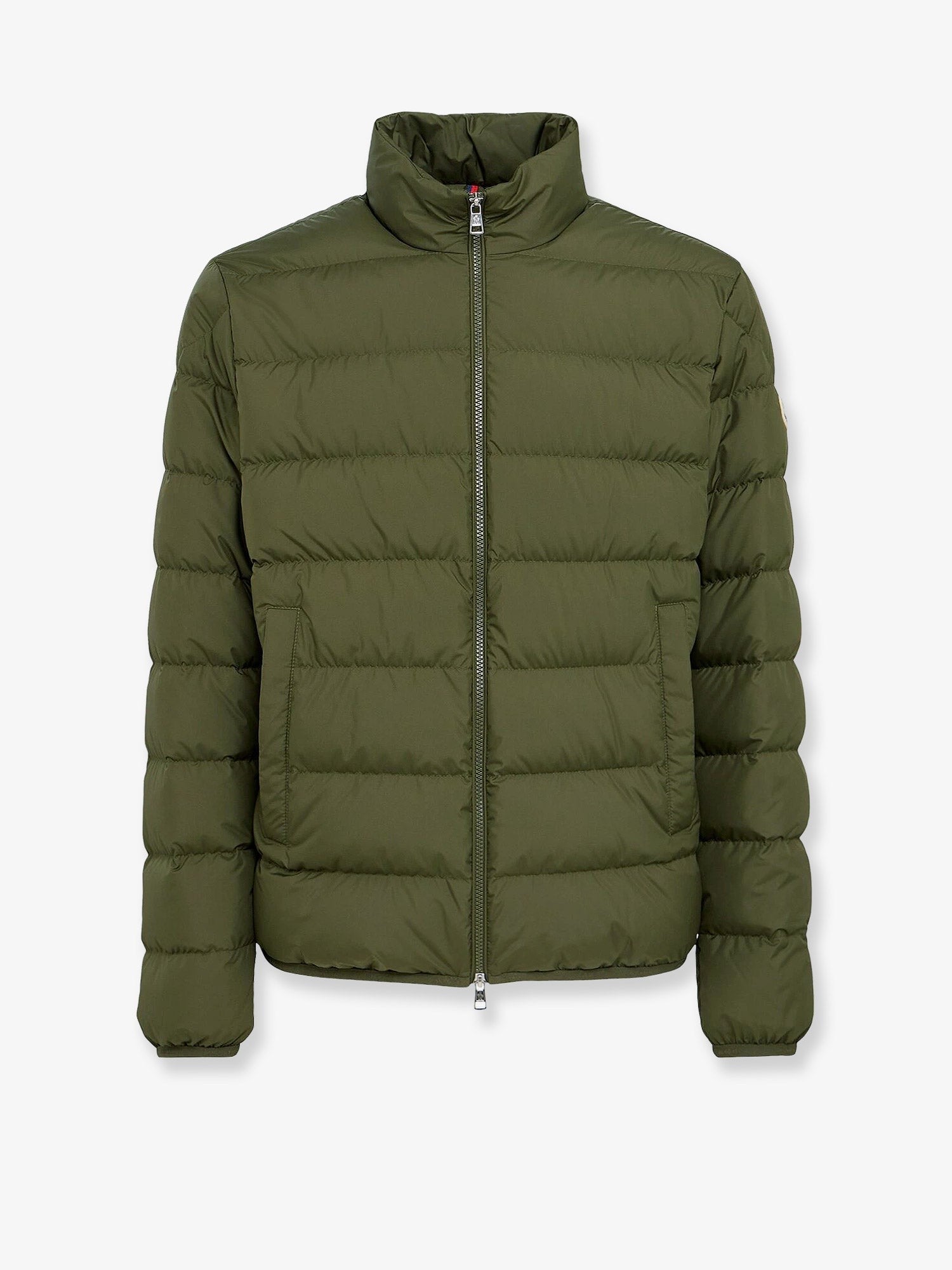 Moncler Baudinet péřová bunda s nášivkou loga