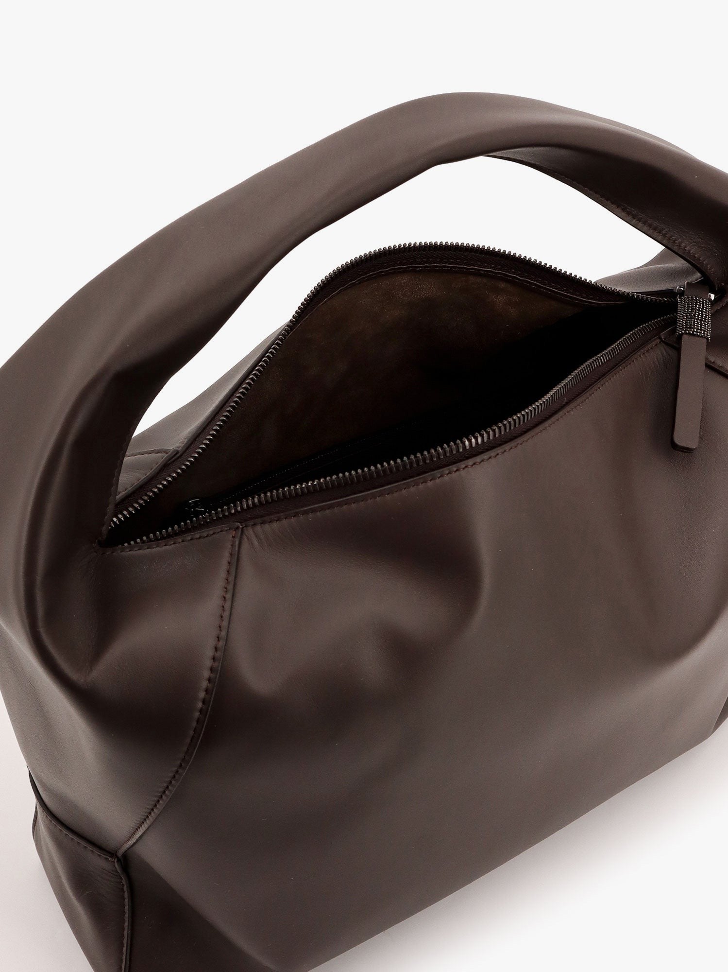 Brunello Cucinelli Δερμάτινη τσάντα ώμου Bc duo big hobo