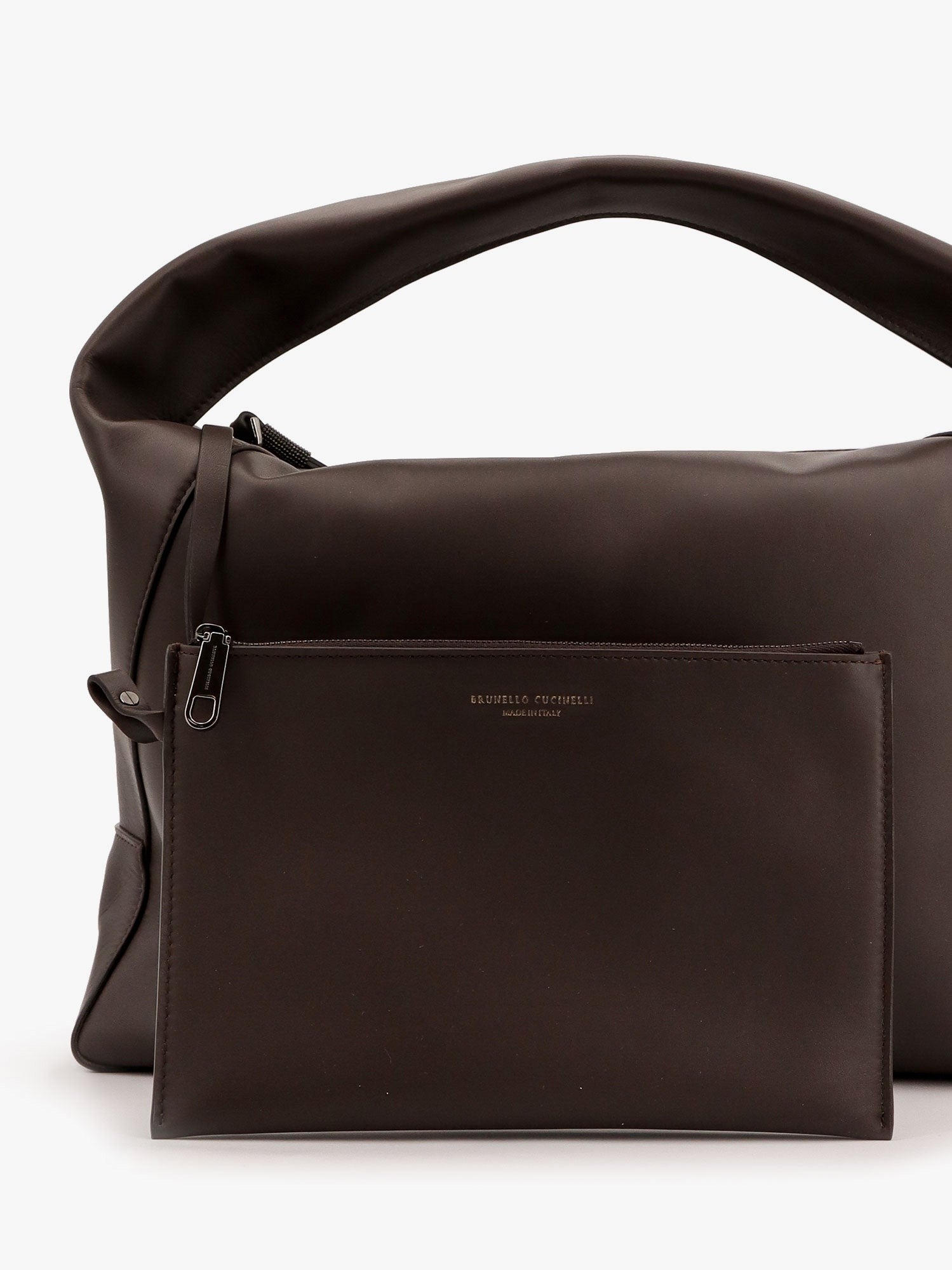Brunello Cucinelli Δερμάτινη τσάντα ώμου Bc duo big hobo