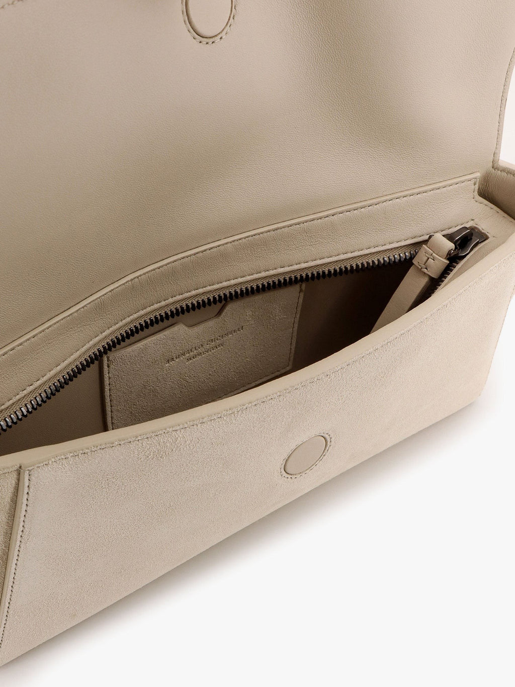 Brunello Cucinelli Bc Duo Clutch aus Wildleder mit Monili