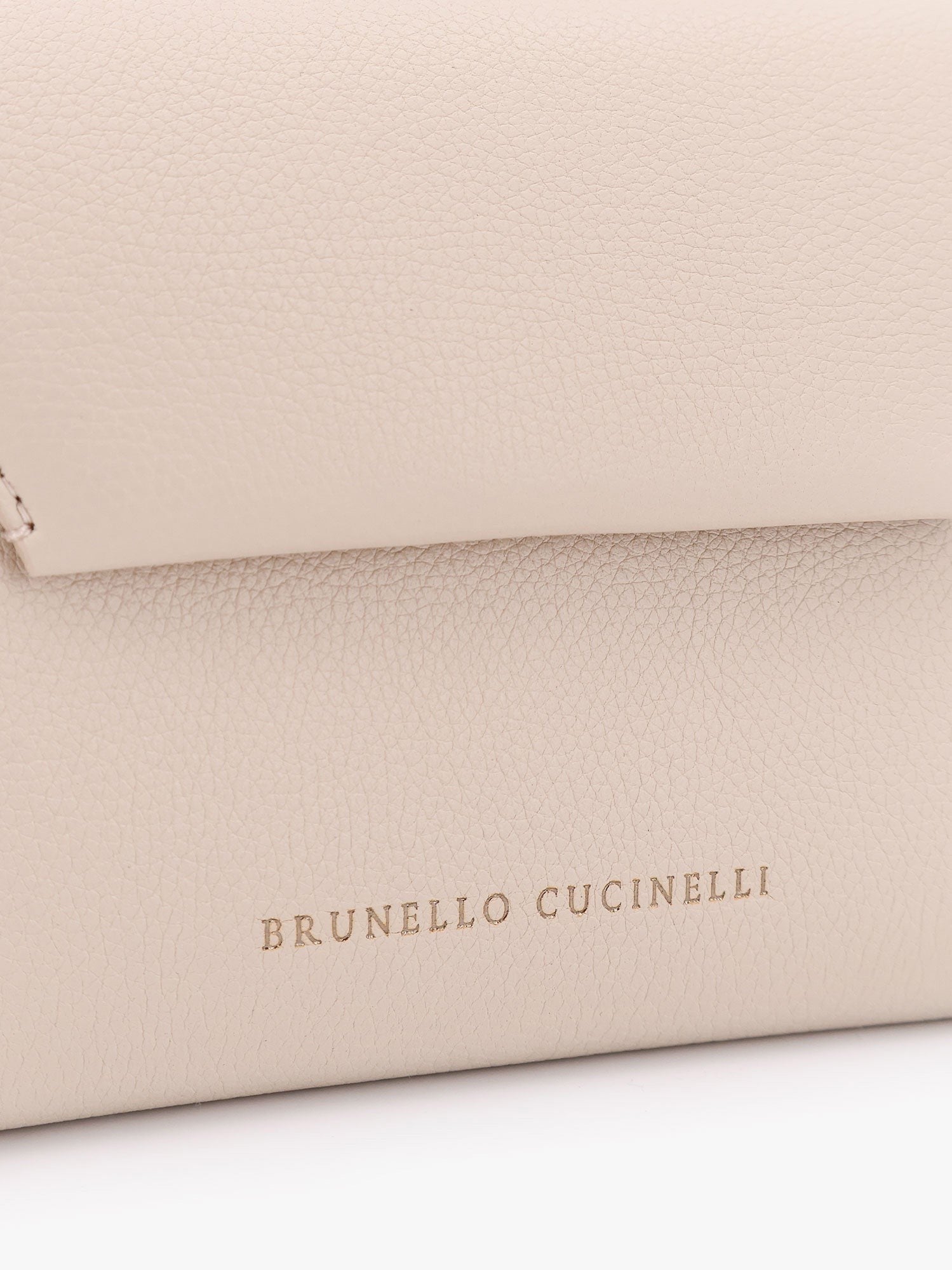 Brunello Cucinelli BC Duo leather clutch with Precious Chain