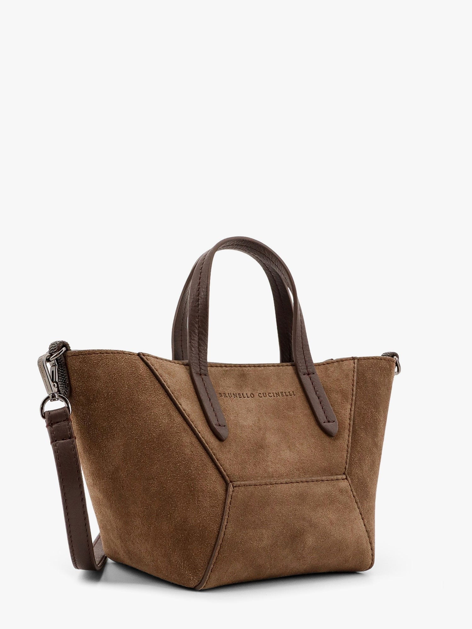 Brunello Cucinelli Bc Duo Wildledertasche mit Monili-Details