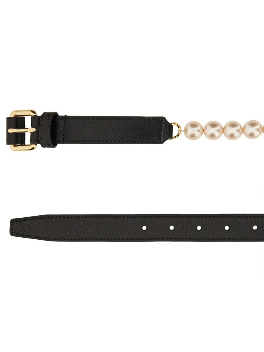 Moschino BELT WITH PEARLS