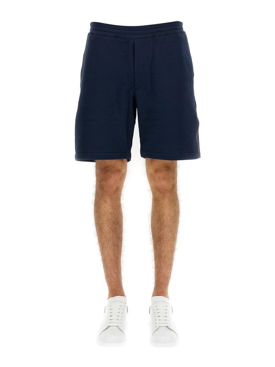 Alexander Mcqueen BERMUDA SHORTS MIT WEBKANTEN-LOGO-BAND