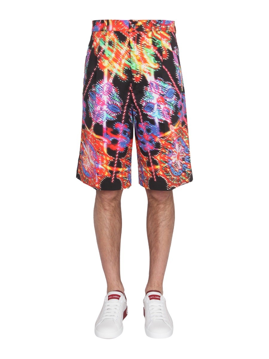 Dolce & Gabbana BERMUDY S LUMINÁRNÍM POTISKEM