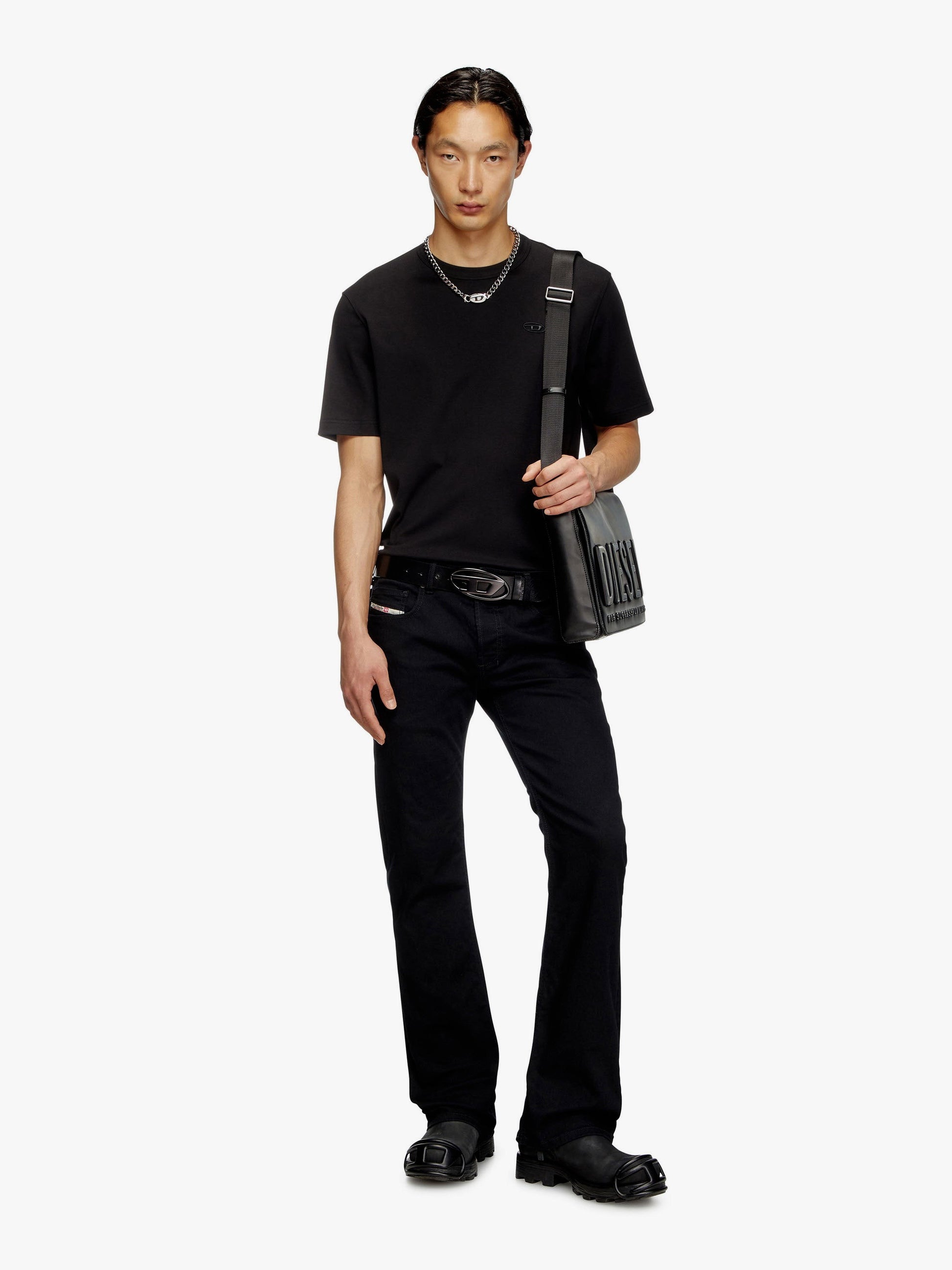 Diesel Tričko z biologické bavlny s předním logem oval-d