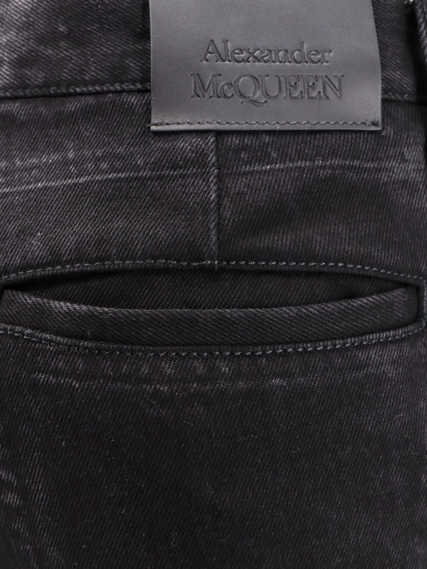 Alexander Mcqueen Fekete farmer nadrág