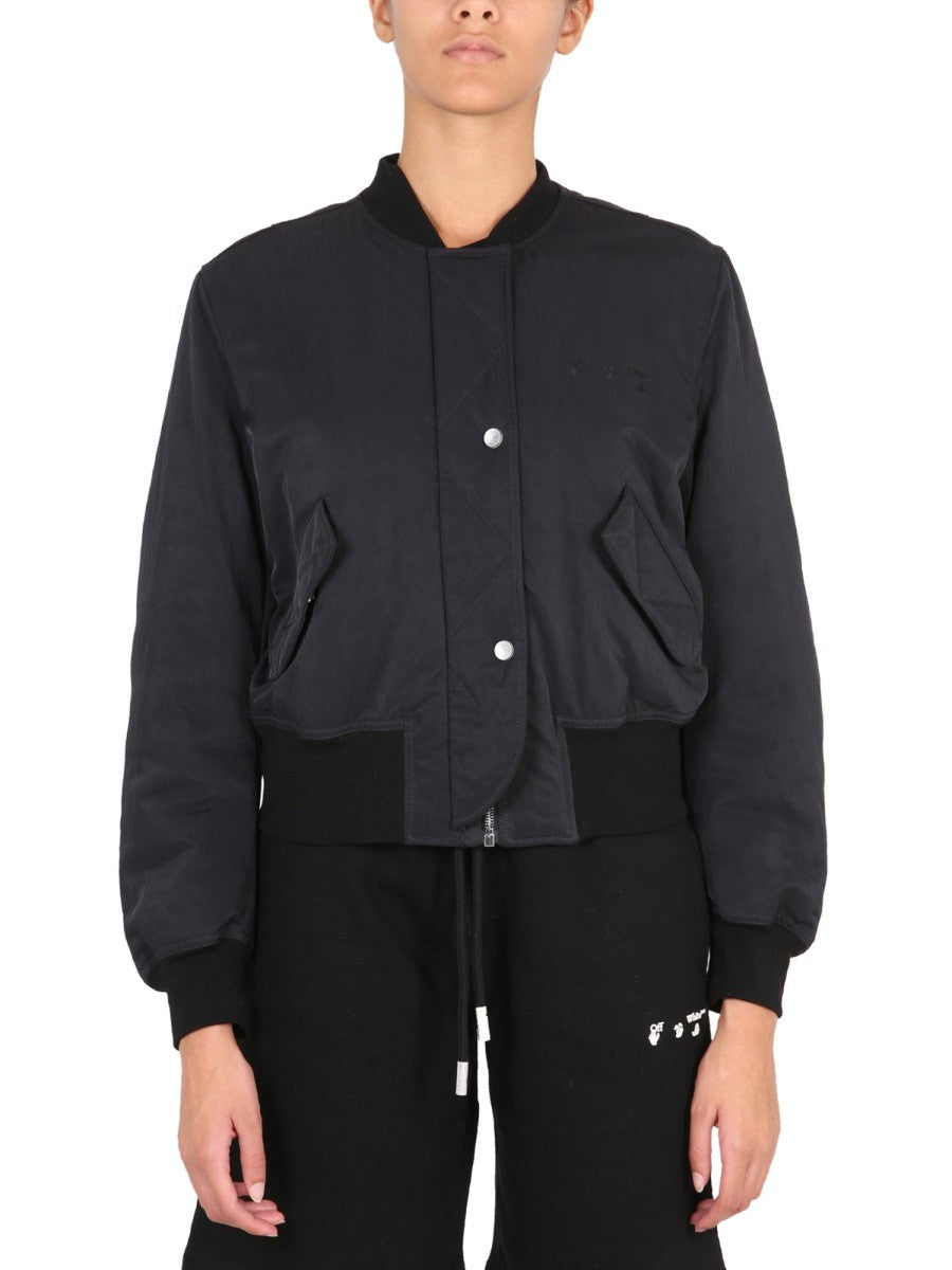 Off-White BOMBER S LOGOTLAČOU
