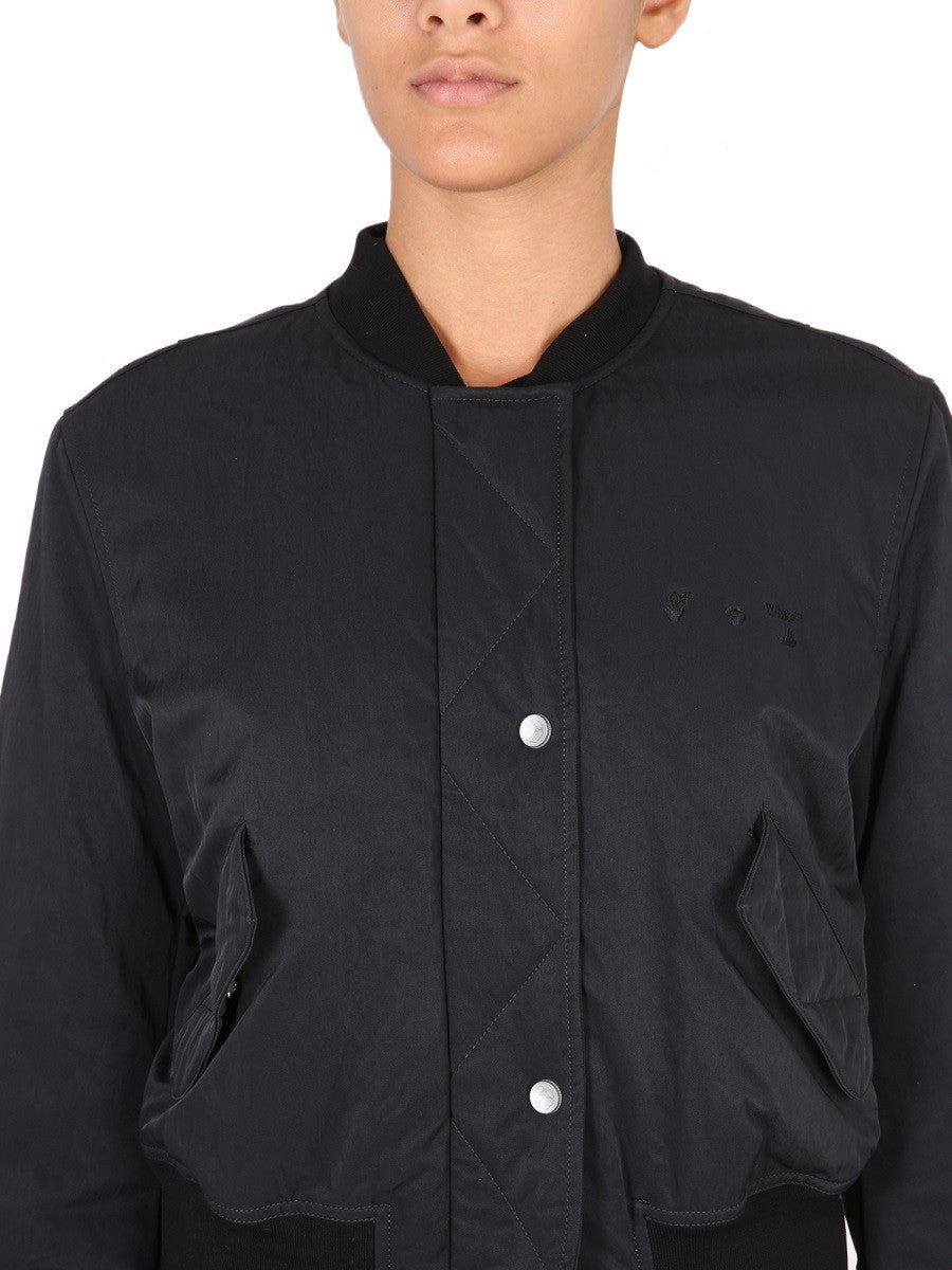 Off-White BOMBER CON STAMPA LOGO
