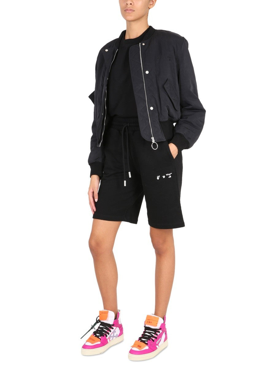 Off-White BOMBER CON STAMPA LOGO