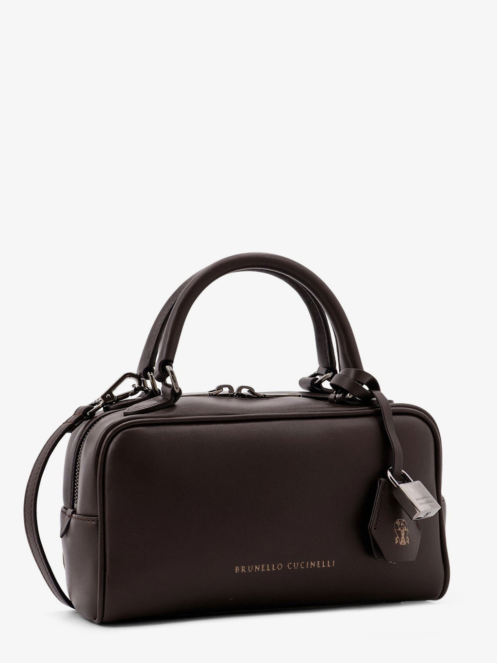 Brunello Cucinelli Boston Explorer Small leather shoulder bag