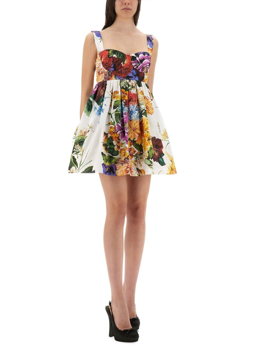 Dolce & Gabbana BOUQUET PRINT POPLIN DRESS