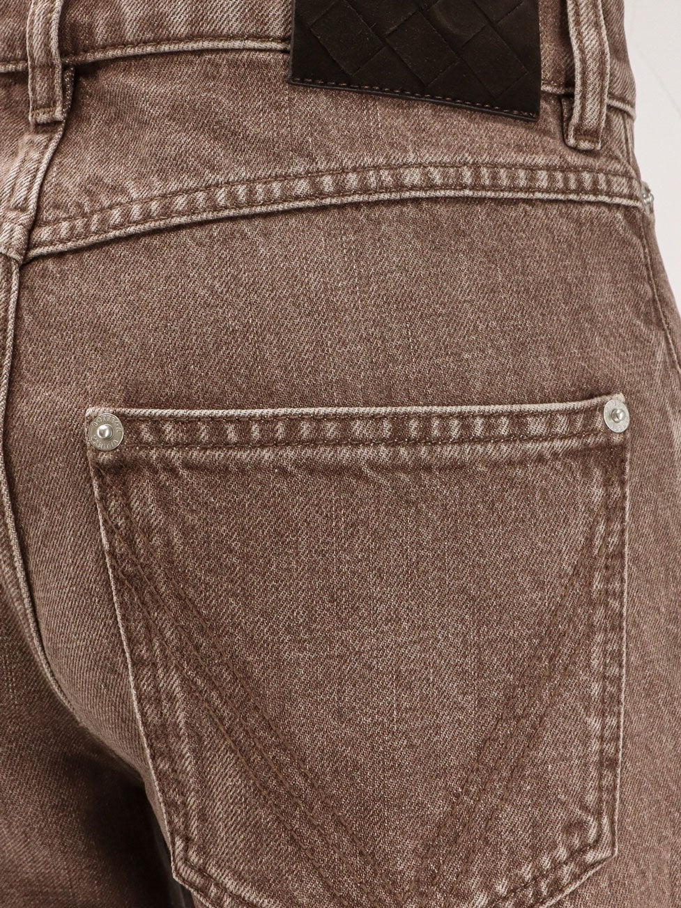 Bottega Veneta Brown washed boyfriend denim trousers