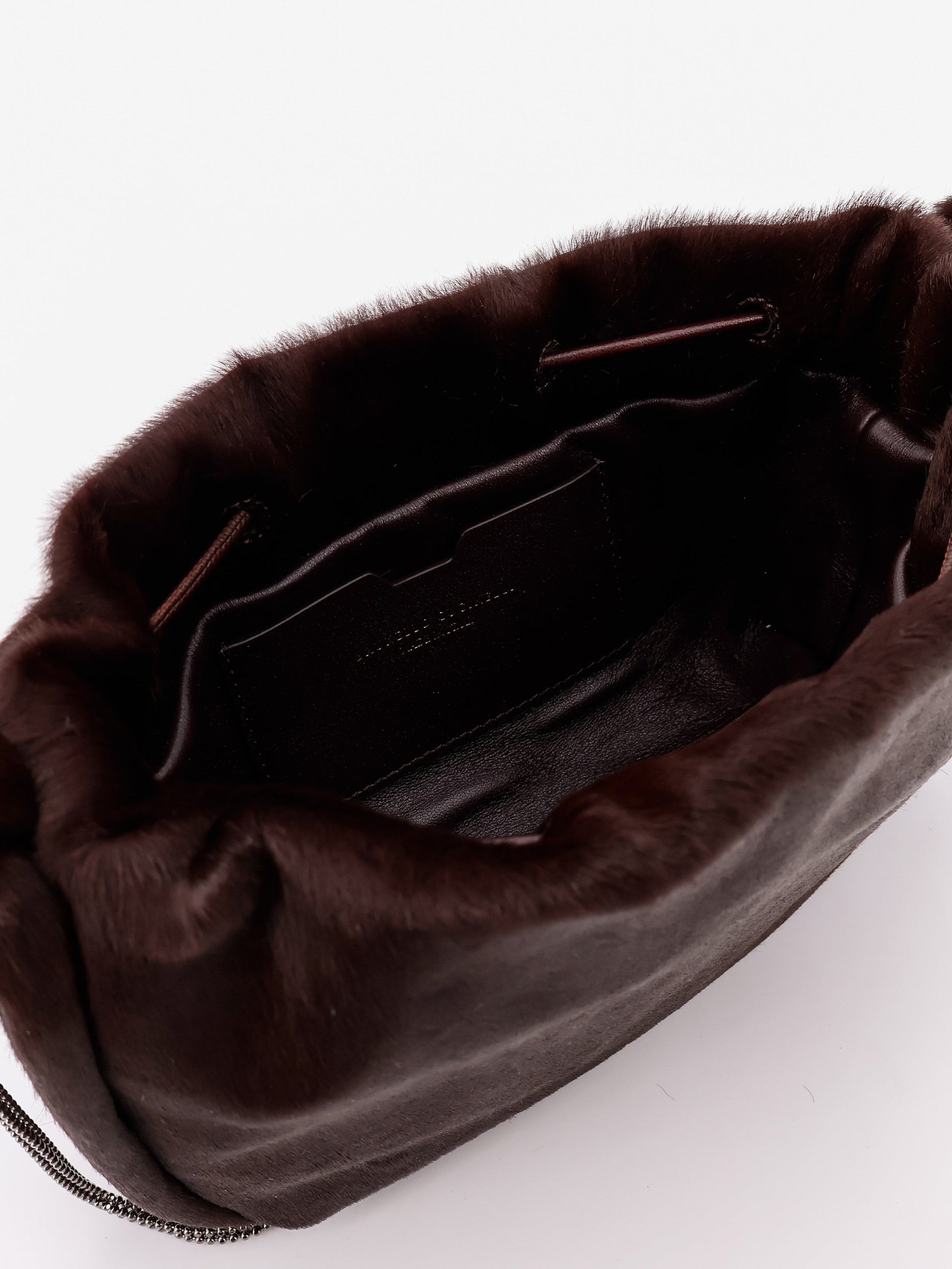 Brunello Cucinelli Bucket Mellow Mini pony skin shoulder bag