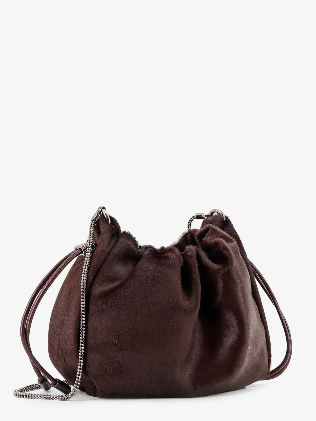 Brunello Cucinelli Bucket Mellow Mini pony skin shoulder bag