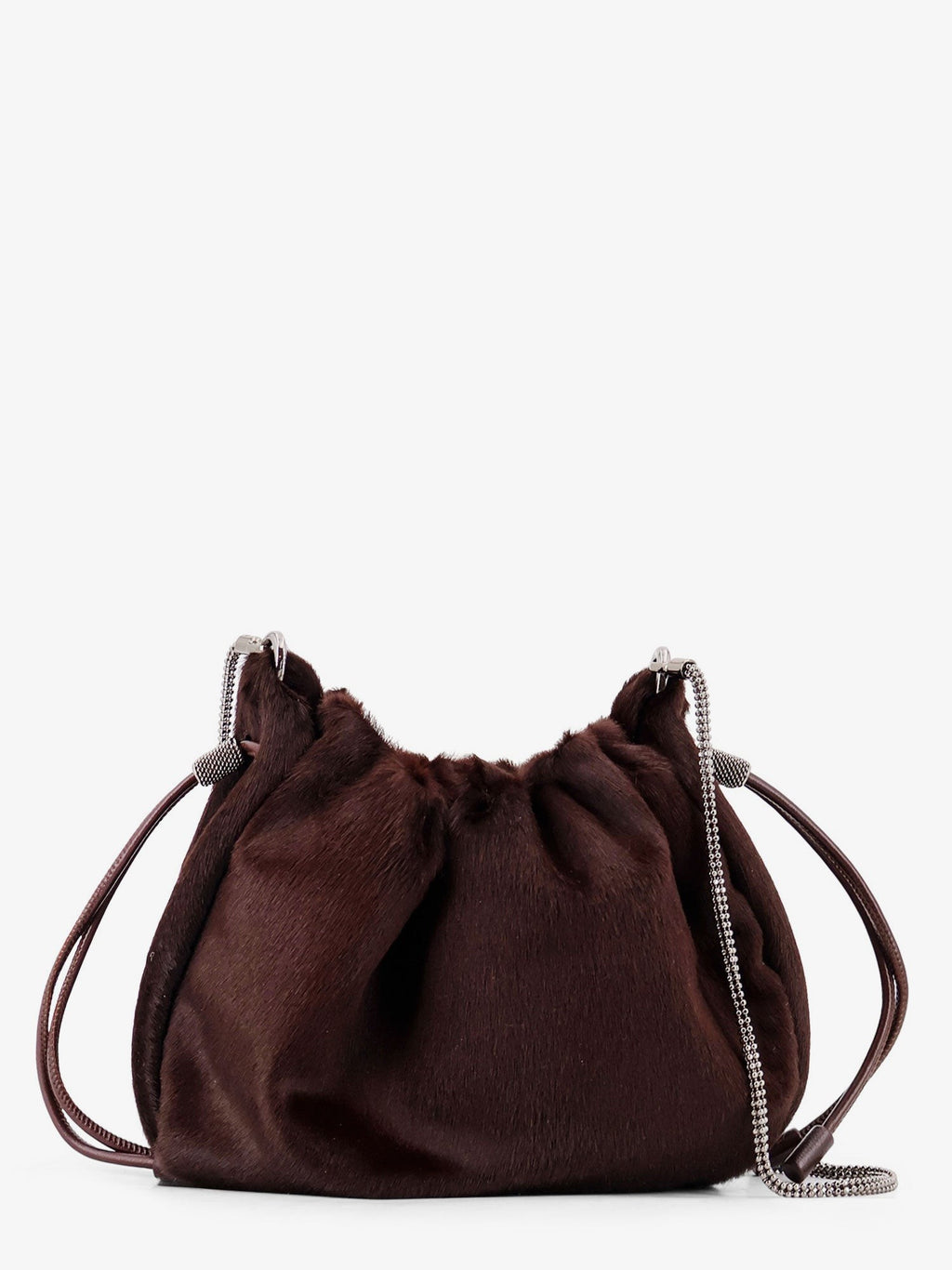 Brunello Cucinelli Bucket Mellow Mini pony skin shoulder bag