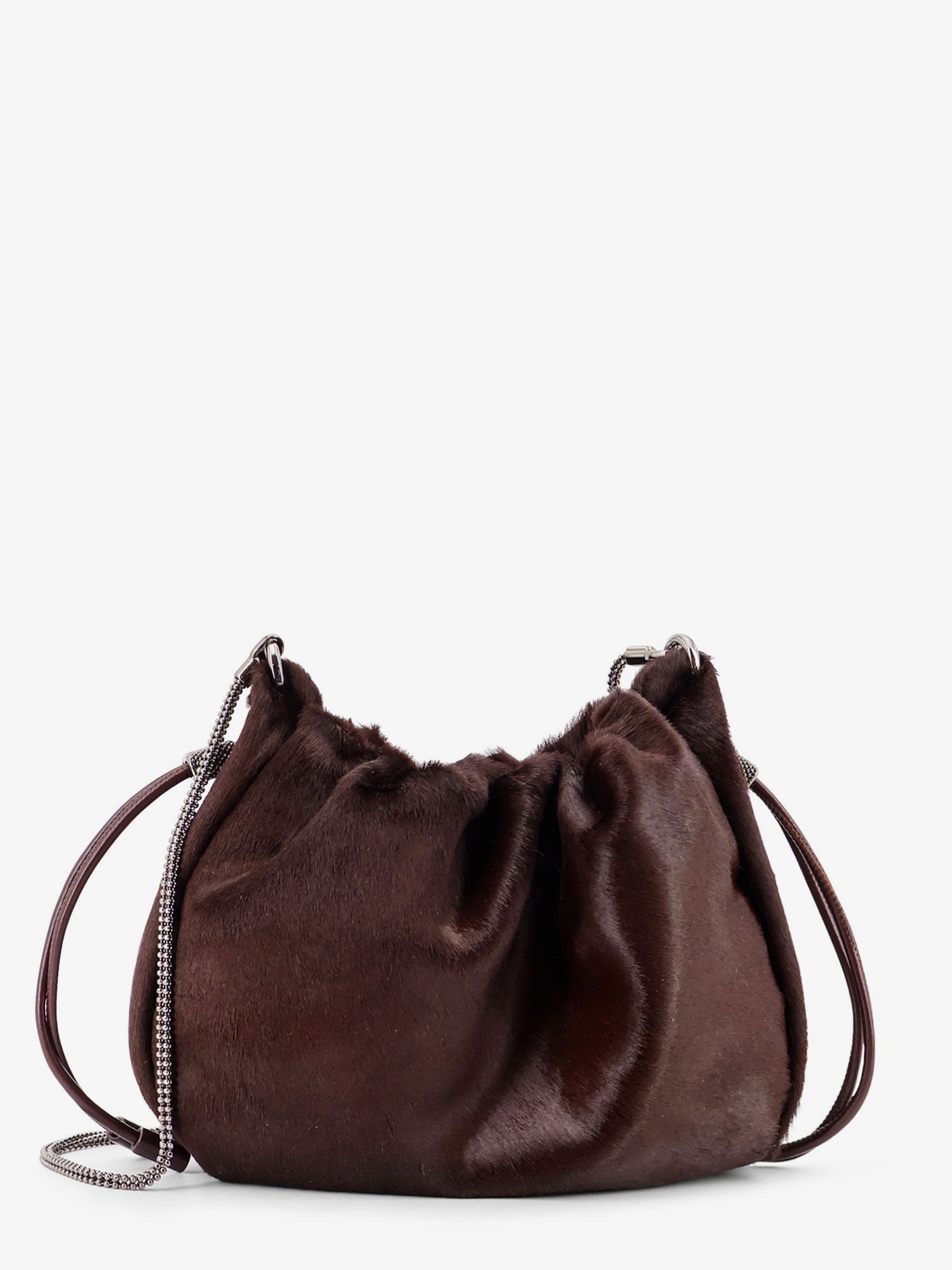 Brunello Cucinelli Bucket Mellow Mini pony skin shoulder bag