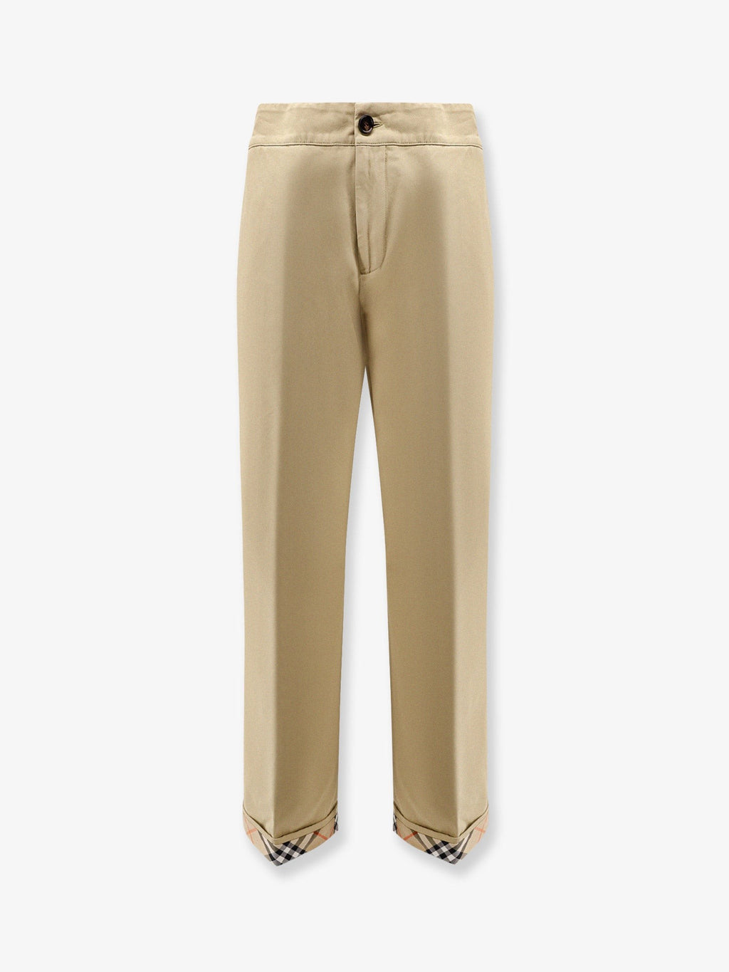 Burberry Karierte Baumwollhose mit Bündchen