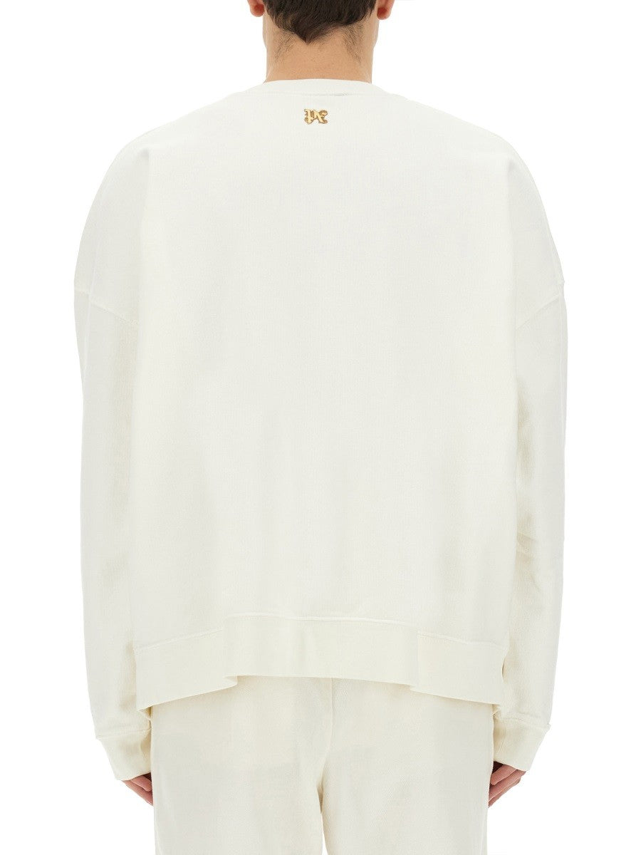 Palm Angels "BURNING MONOGRAM" MIKINA S POTISKEM
