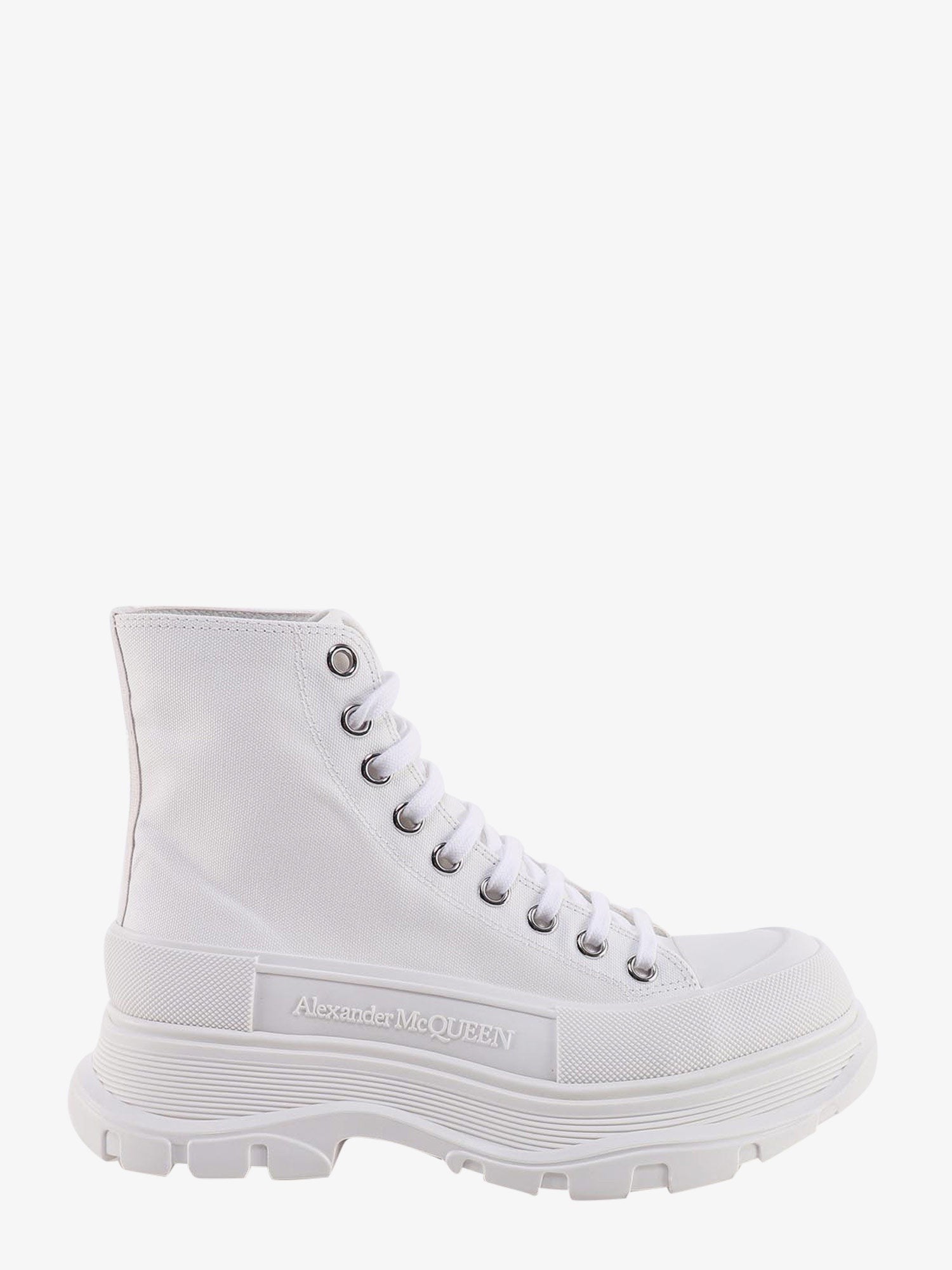 Alexander Mcqueen Vászon magasszárú tornacipő
