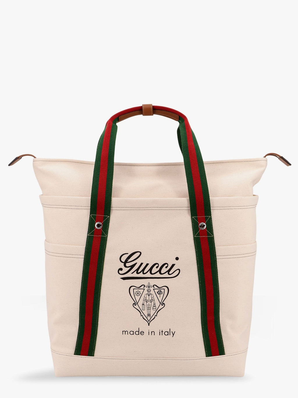 Gucci Einkaufstasche aus Canvas mit Web-Details