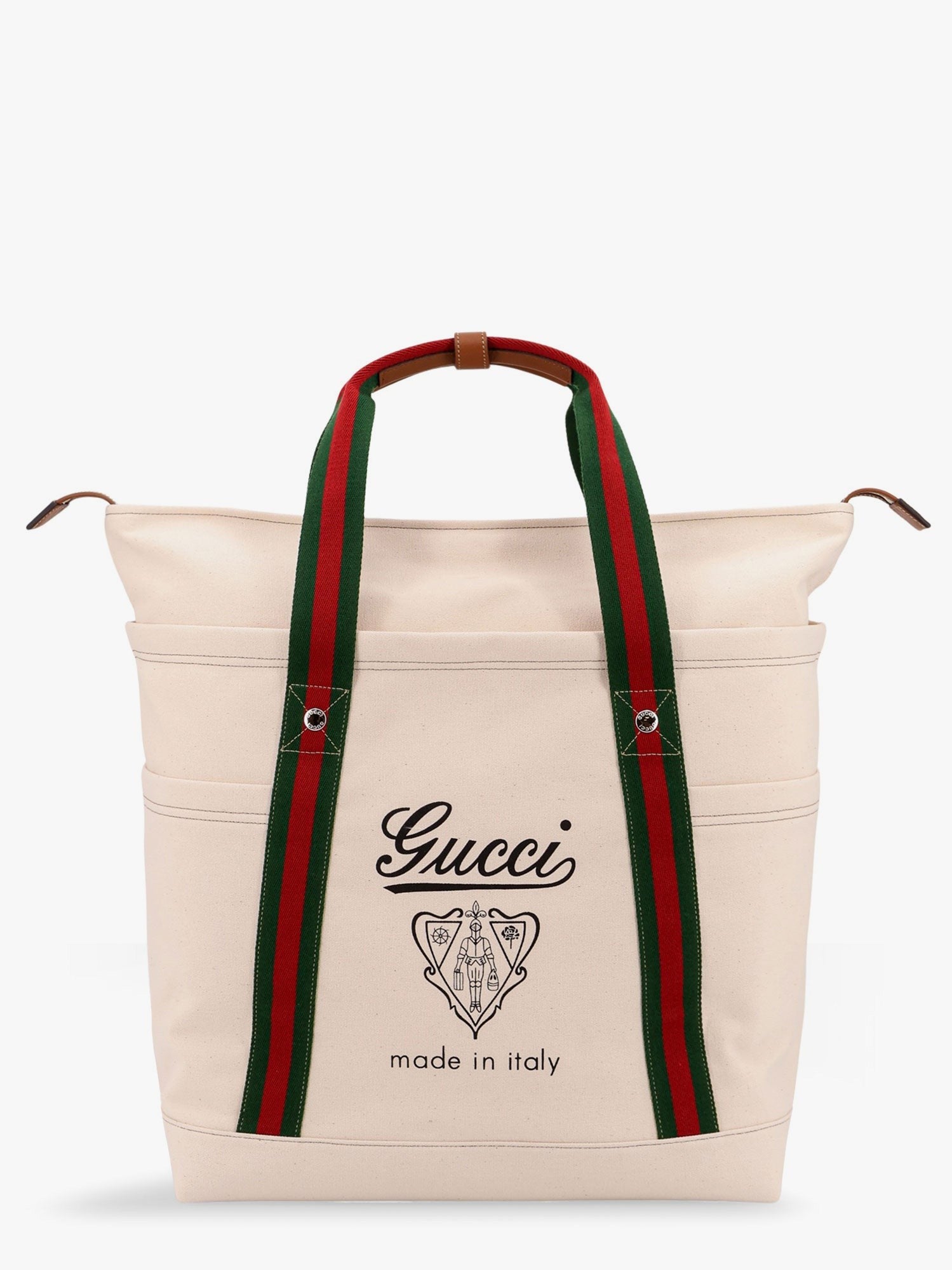Gucci Einkaufstasche aus Canvas mit Web-Details