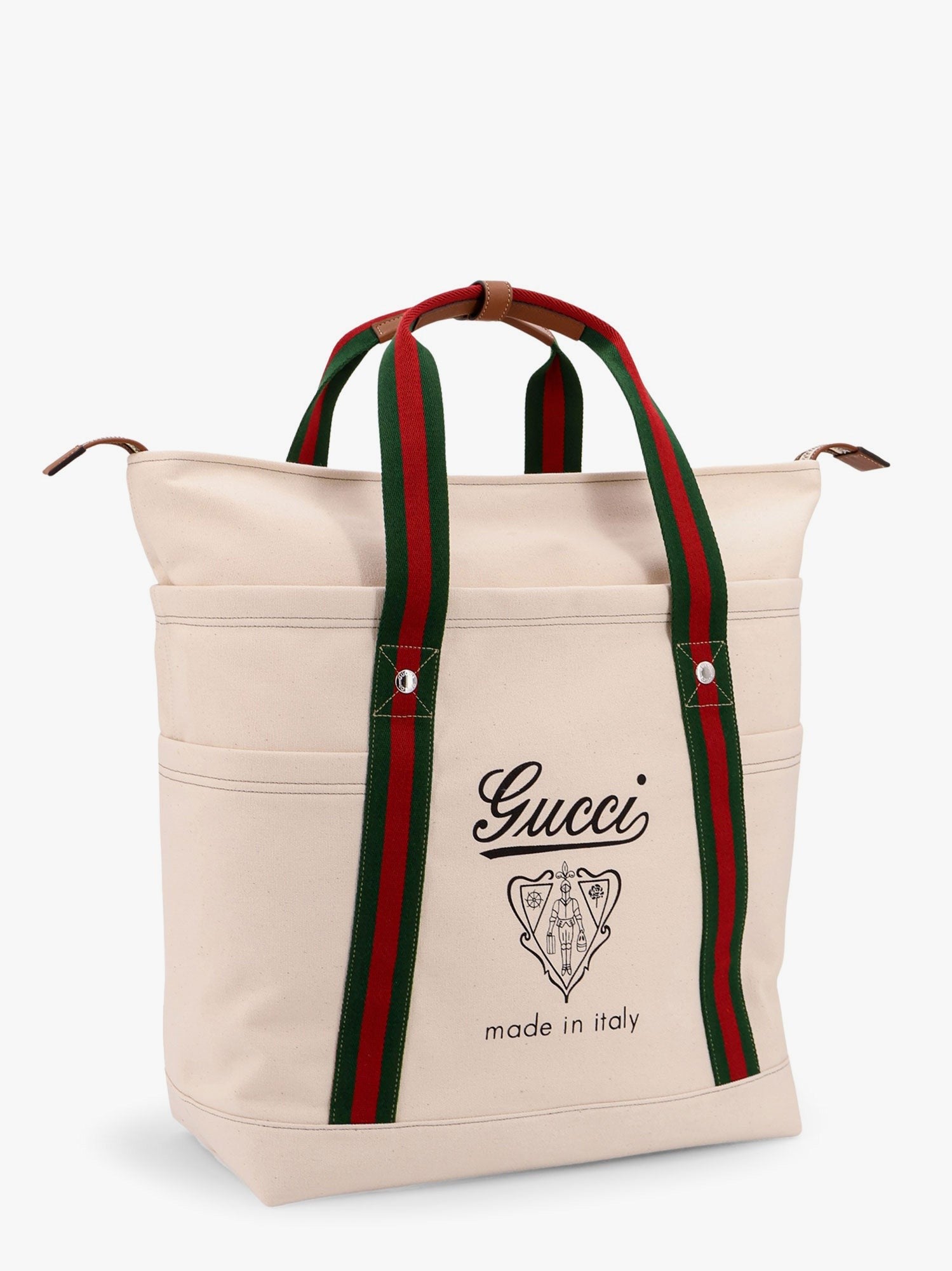 Gucci Einkaufstasche aus Canvas mit Web-Details