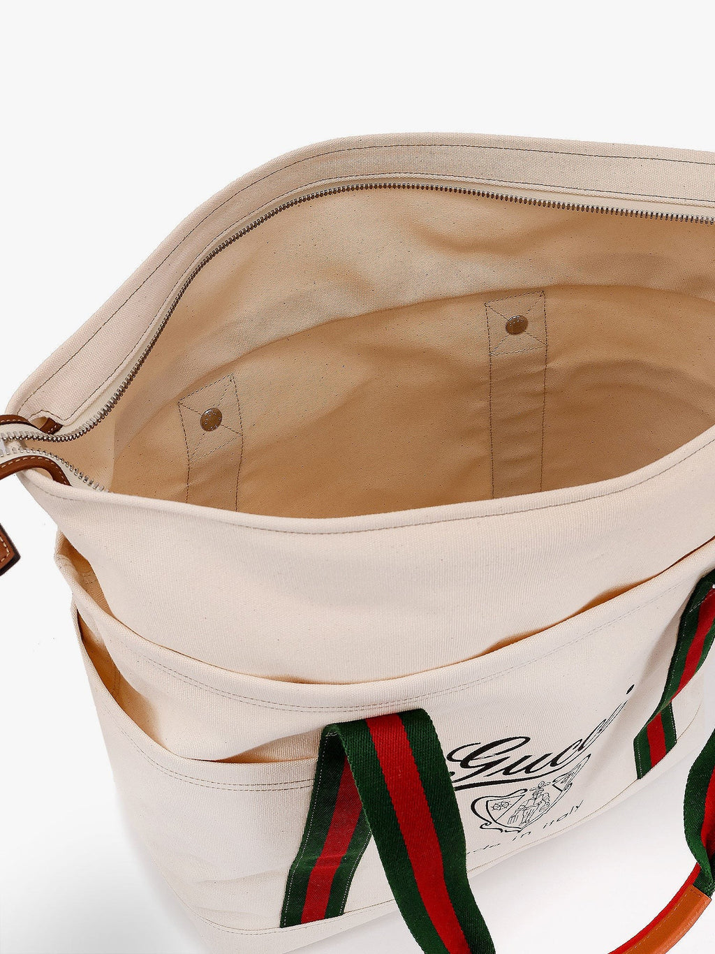 Gucci Einkaufstasche aus Canvas mit Web-Details