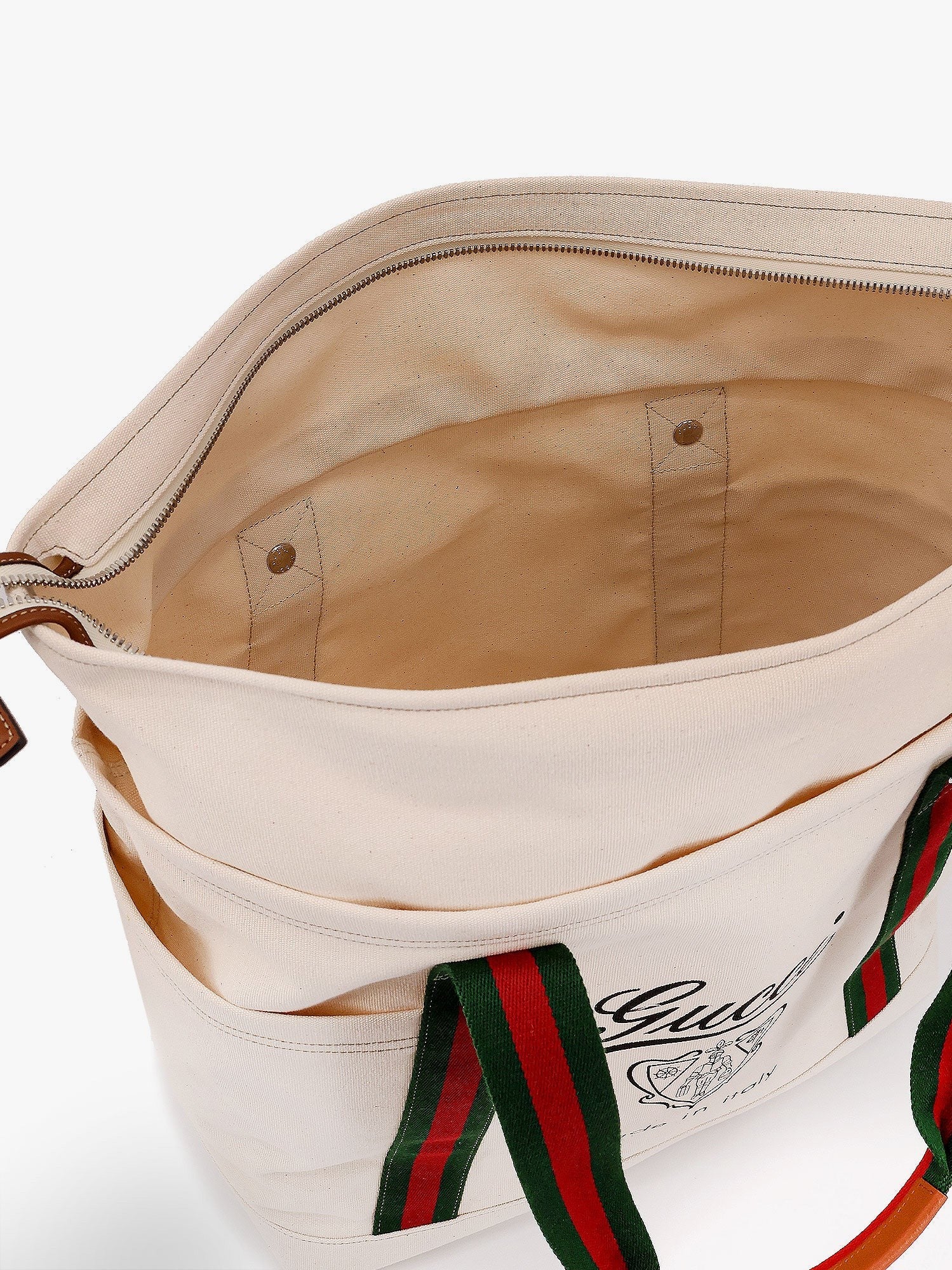Gucci Einkaufstasche aus Canvas mit Web-Details