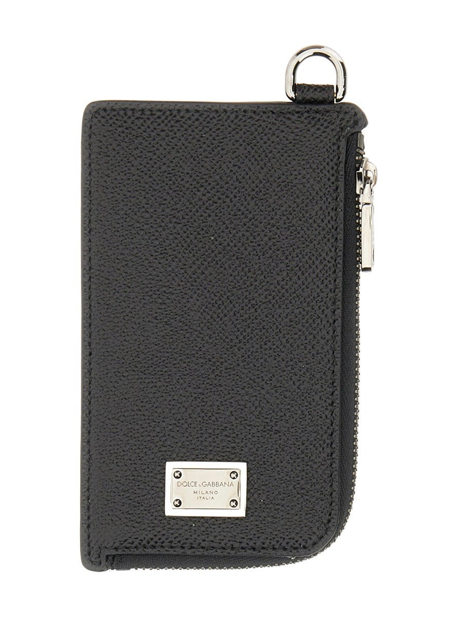Dolce & Gabbana PORTE-CARTES AVEC PLAQUE LOGO