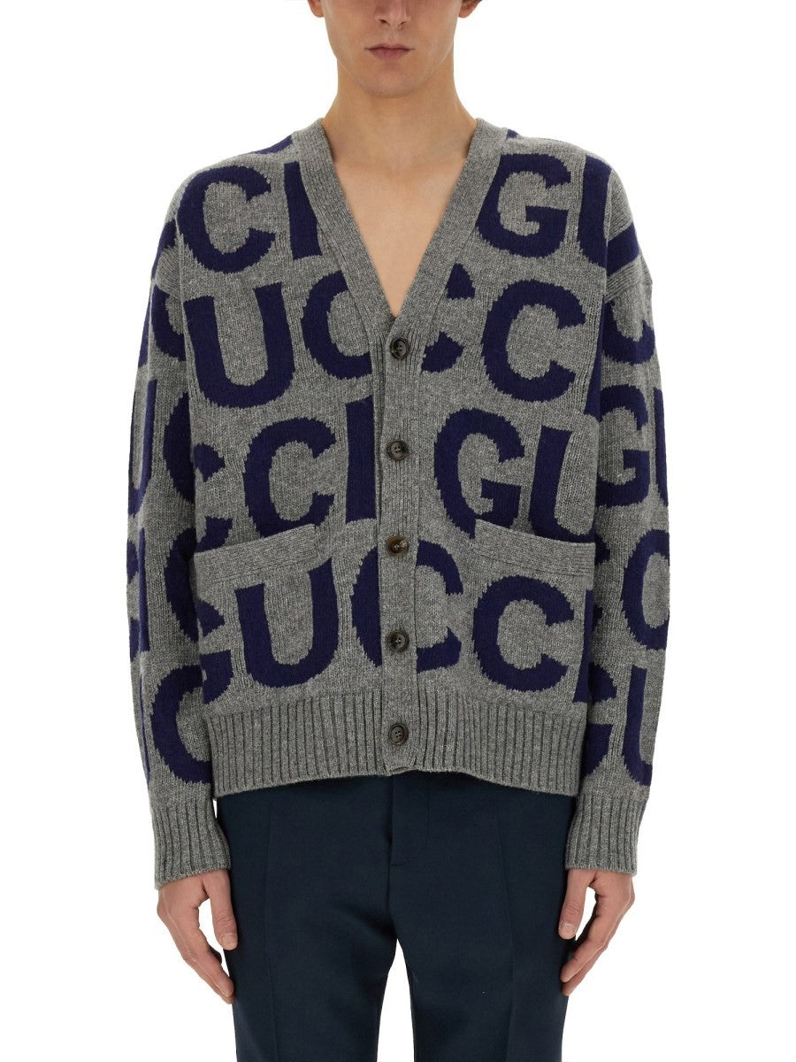 Gucci KARDIGAN Z INTARSJĄ GUCCI
