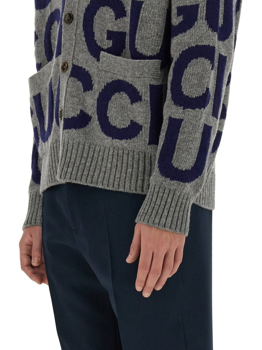 Gucci KARDIGAN Z INTARSJĄ GUCCI