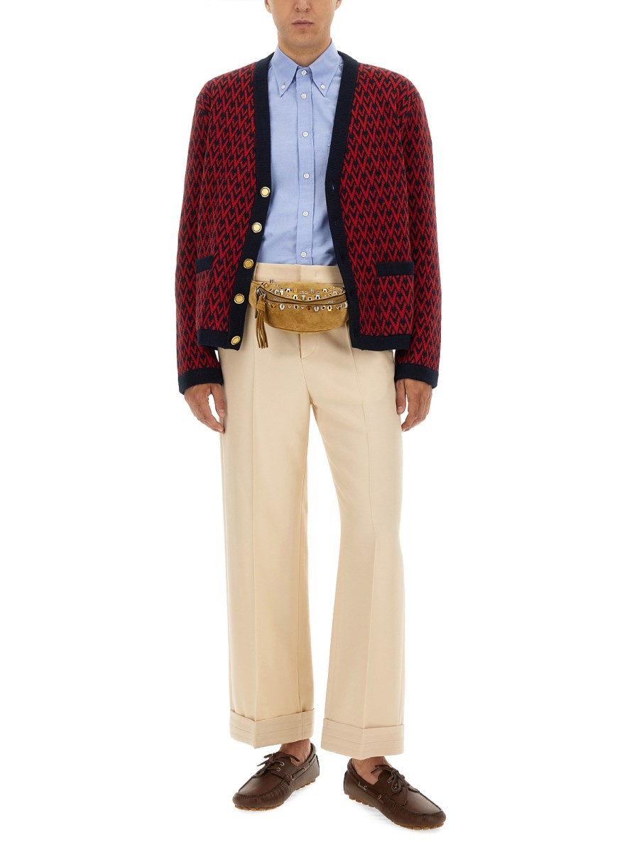 Valentino CARDIGAN WITH "TOUTE LA V" PATTERN