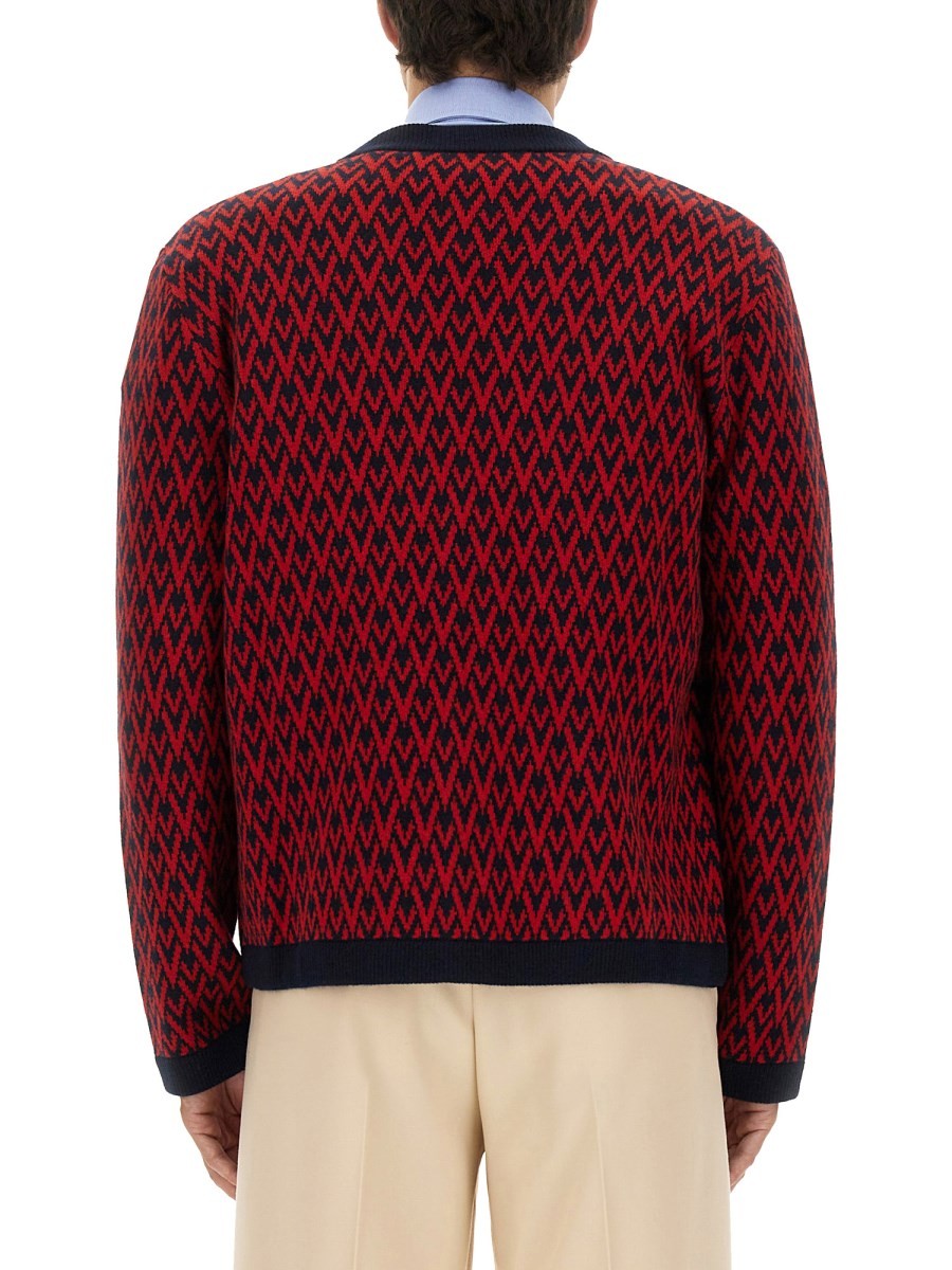 Valentino CARDIGAN WITH "TOUTE LA V" PATTERN