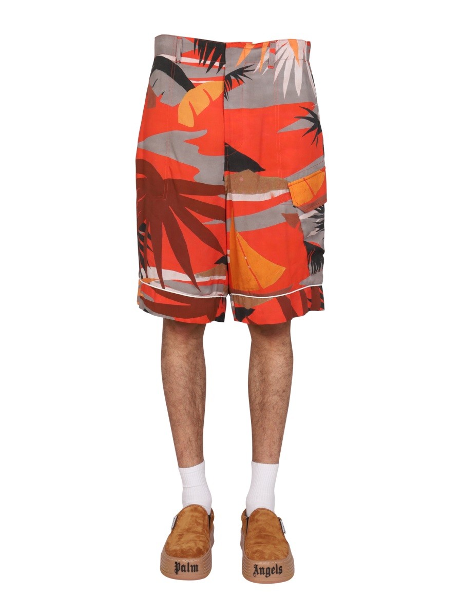 Palm Angels Calções cargo estilo bermudas